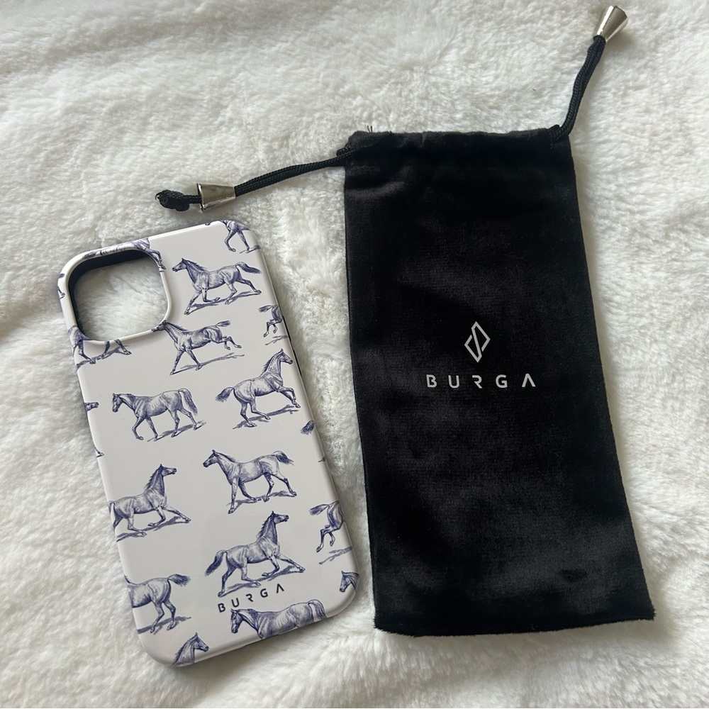 NWT - BURGA Derby Race iPhone 14 Case in Blue and White